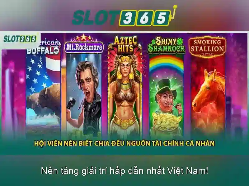 Trải nghiệm người chơi trên Slot365\n<h>Tính năng nổi bật của Slot365</h>\n<p>Slot365 cung cấp bộ lọc trò chơi, phiên bản demo để thử trước khi chơi thực, tích hợp ví điện tử và rút tiền nhanh chóng. Hệ thống thưởng đa dạng bao gồm vòng quay miễn phí và tiền thưởng nạp lần đầu.</p>\n<h>An toàn và thanh toán</h>\n<p>Nền tảng tuân thủ chuẩn bảo mật cao, mã hóa dữ liệu và chính sách riêng tư rõ ràng. Người chơi có thể nạp tiền bằng nhiều phương thức phổ biến và rút tiền nhanh, với hỗ trợ khách hàng 24/7.</p>\n<h>Lời khuyên chơi slot tại Slot365</h>\n<p>Thiết lập ngân sách, chơi có mục tiêu, và kiểm soát cảm xúc khi chơi. Hạn chế đặt cược vượt quá ngân sách và tận dụng các chương trình khuyến mãi hợp lý để tối ưu hóa trải nghiệm.</p>